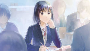 Koikimo Ichika In Classroom Wallpaper