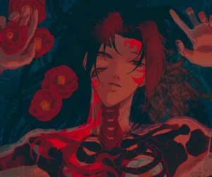 Kokushibo With Blood Art Wallpaper