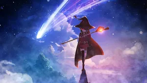 Konosuba Megumin Space Background Wallpaper