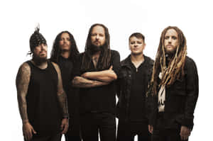 Korn Photoshoot In White Background Wallpaper