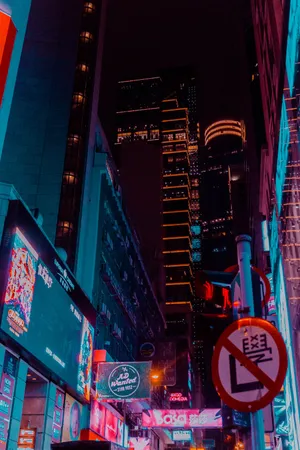Kowloon Night City Wallpaper