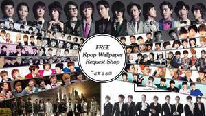 Kpop Boy Groups Collage Wallpaper