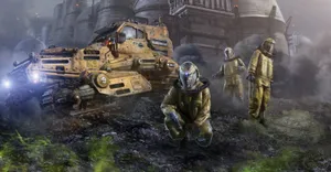 Krematorium Final, Angel Alonso, Angelitoon, The Dead Land, La Tierra Muerta, Space, Explorers, Fantasy, Ship Wallpaper