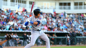 Kris Bryant Ready To Swing Wallpaper