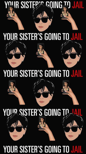 Kris Jenner Graphic Art Wallpaper