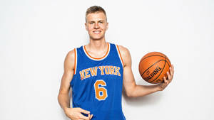 Kristaps Porzingis Basketball Athlete Wallpaper