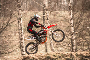 Ktm Bike In Motocross Race Wallpaper