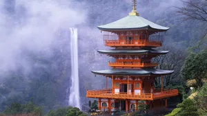 Kumano Nachi Taisha Japanese Structure Wallpaper