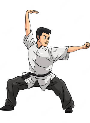 Kung Fu Martial Arts Cartoon Wallpaper