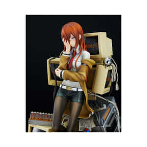 Kurisu Makise Pondering In Thought Wallpaper