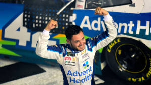 Kyle Larson Triumphant Smile Wallpaper