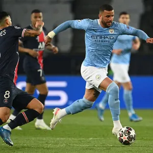 Kyle Walker Kicking The Ball Wallpaper