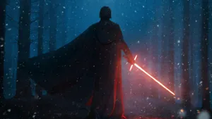 Kylo Ren Star Wars Forest Scene Wallpaper