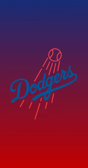 L A Dodgers Logo Gradient Background Wallpaper