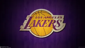 La Lakers Horizontal Lines Pattern Wallpaper