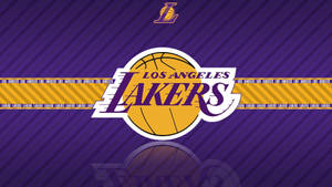 La Lakers Logo Glossy Purple Wallpaper