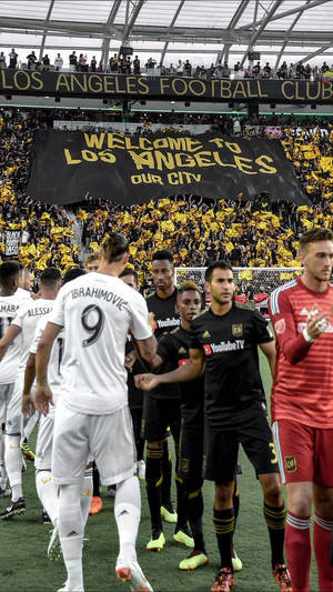 Lafc Players Pay Respects Wallpaper