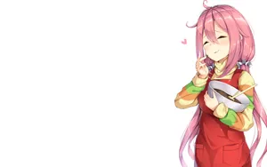 Laid Back Camp Cute Nadeshiko Art Wallpaper