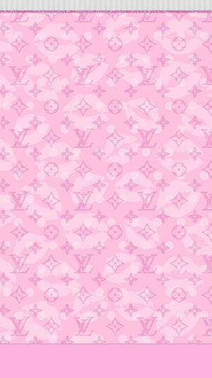 Laid-back Glamour In Pink - The Lv Monogram Pattern Wallpaper