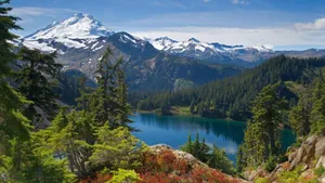 Lake By Mountain Professional Desktop Wallpaper