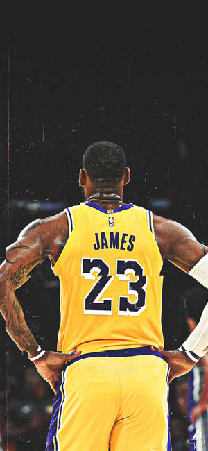 Lakers Lebron James Back Jersey Wallpaper