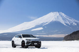 Lambo Truck Mt. Fuji Wallpaper