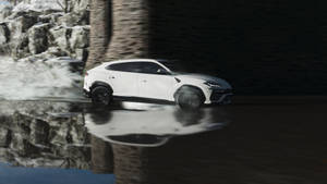 Lambo Truck Water Effects Wallpaper