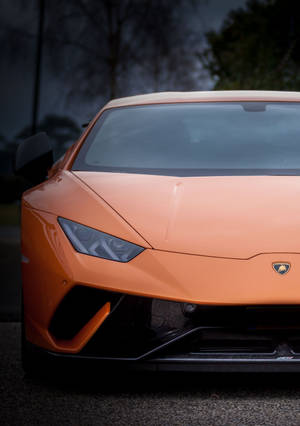 Lamborghini Iphone Orange Aesthetic With Treeborgs Wallpaper