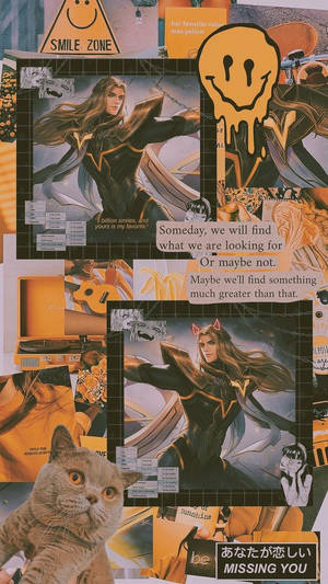 Lancelot Mobile Legend Yellow Scrapbook Wallpaper
