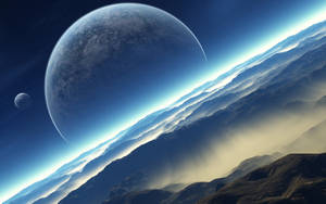 Land And Outer Space Microsoft Wallpaper