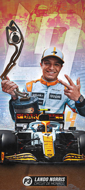 Lando Norris Posing Happily Wallpaper