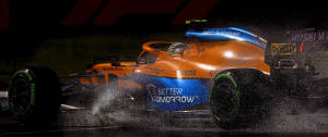 Lando Norris’ Wet Car Wallpaper