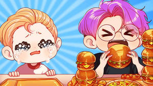 Lankybox Animated Adam And Justin Wallpaper