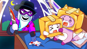 Lankybox Boxy Foxy And Scary Larry Wallpaper
