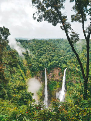 Laos Tad Fane Falls Wallpaper