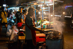 Laos Vientiane Night Market Wallpaper