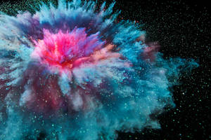 Laptop Galaxy Color Explosion Wallpaper