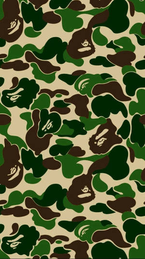 Large Bape Green Camo Wallpaper