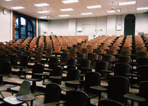 Large Empty Classroom Wallpaper