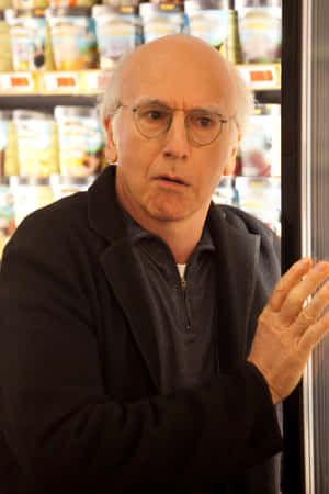 Larry David's Intense Portrait Wallpaper