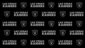 Las Vegas Raiders Logo And Wordmark Pattern Wallpaper