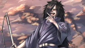 Laughing Madara Pastel Art Wallpaper