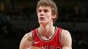 Lauri Markkanen Bulls Red Jersey Wallpaper