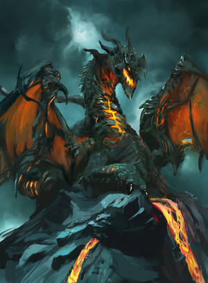 Lava Dragon Mountain Summit Wallpaper