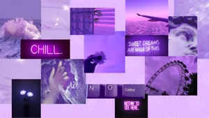 Lavender Aesthetic Collage Wallpaper