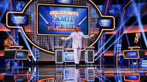 Lavender Steve Harvey Hosting Family Feud Show Wallpaper
