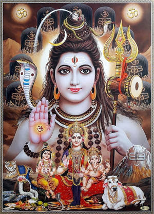 Laxmi Ganesh Saraswati Shiva Wallpaper