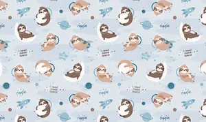 Lazy Sloth Space Wallpaper