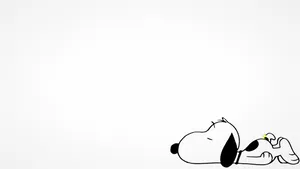 Lazy Snoopy Right Side Wallpaper