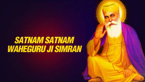 Leader Guru Ji In Dark Blue Wallpaper